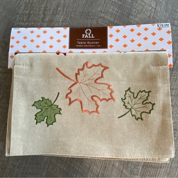 NWT Fall Table Runner 13” x 69” + Thanksgiving Kitchen Towel - Picture 4 of 12